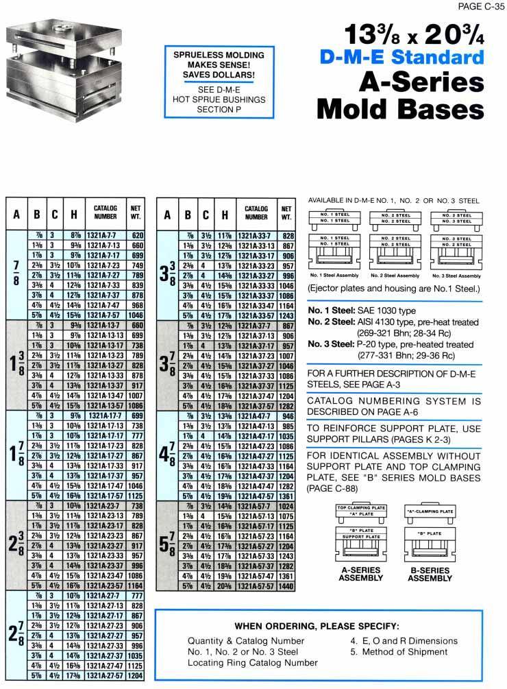DME A series mold base 1321A